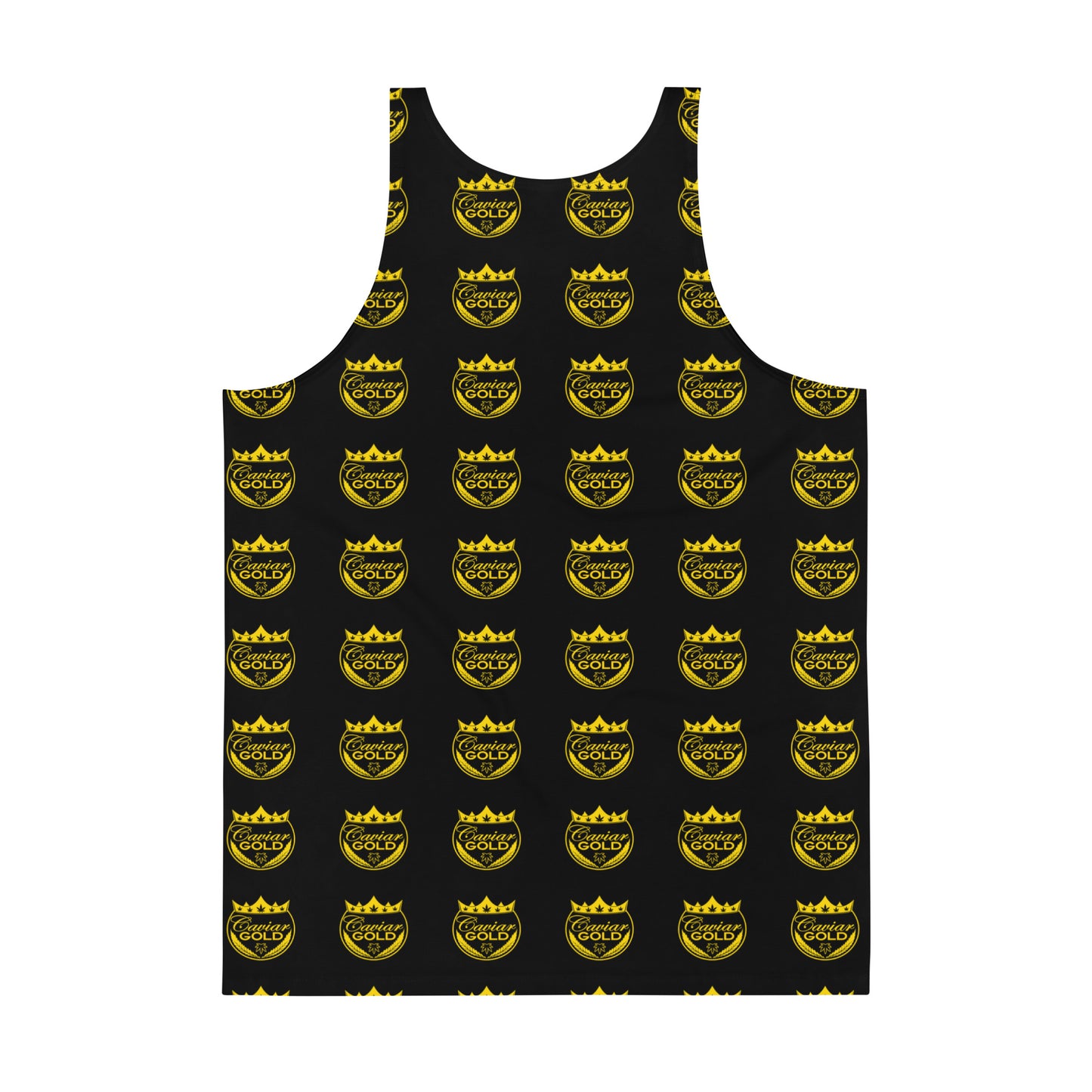 Caviar Gold Logo Repeat Black Tank Top