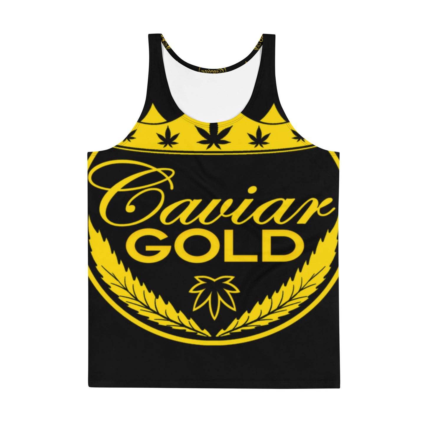 Big Caviar Gold Logo Black Tank Top