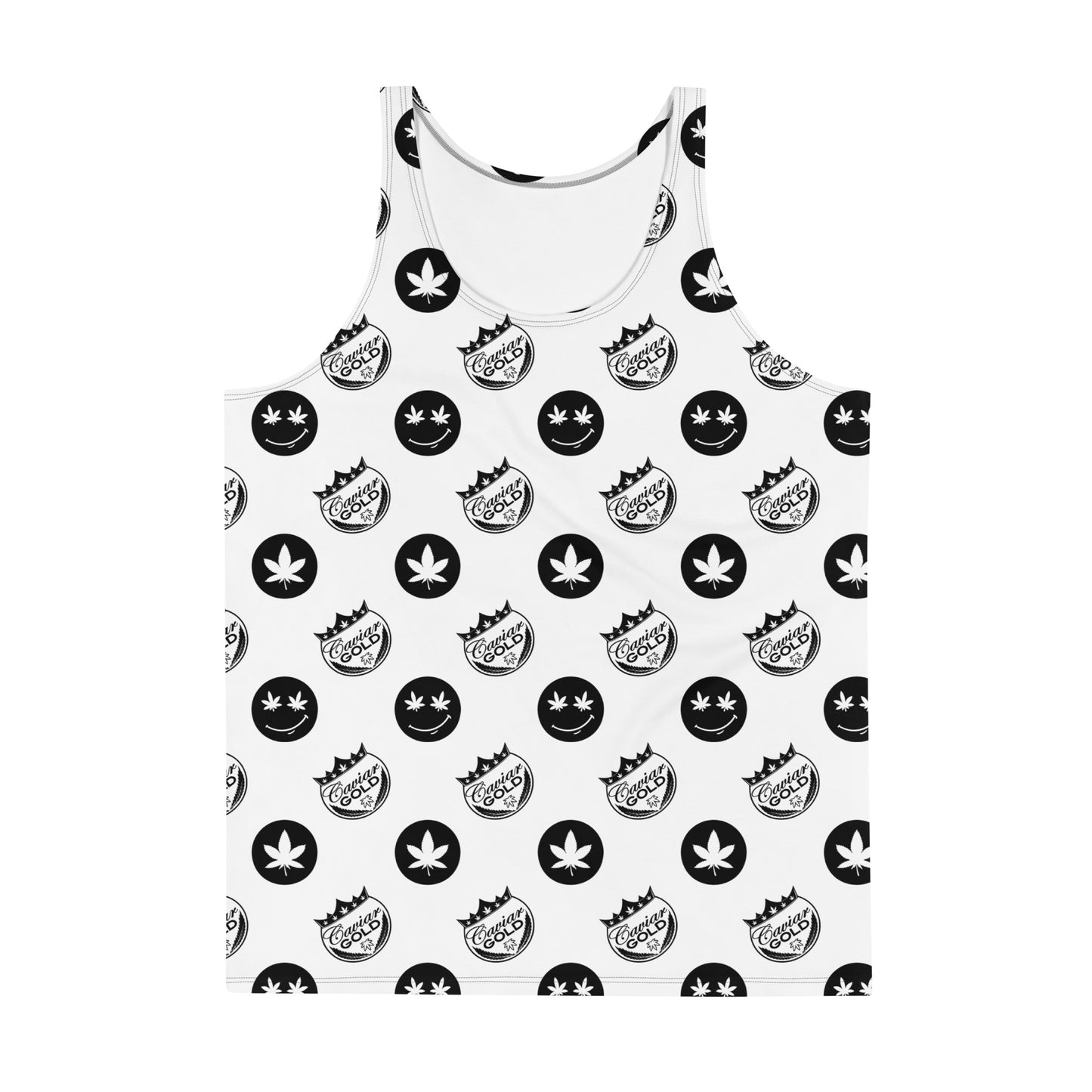 Caviar Gold Smiley Face Tank Top