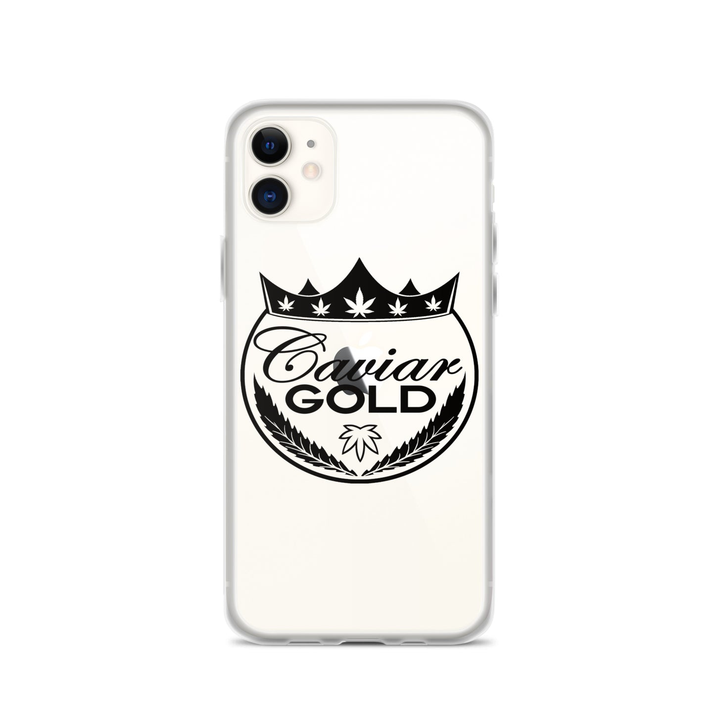 Caviar Gold Logo in Black Clear Case for iPhone®