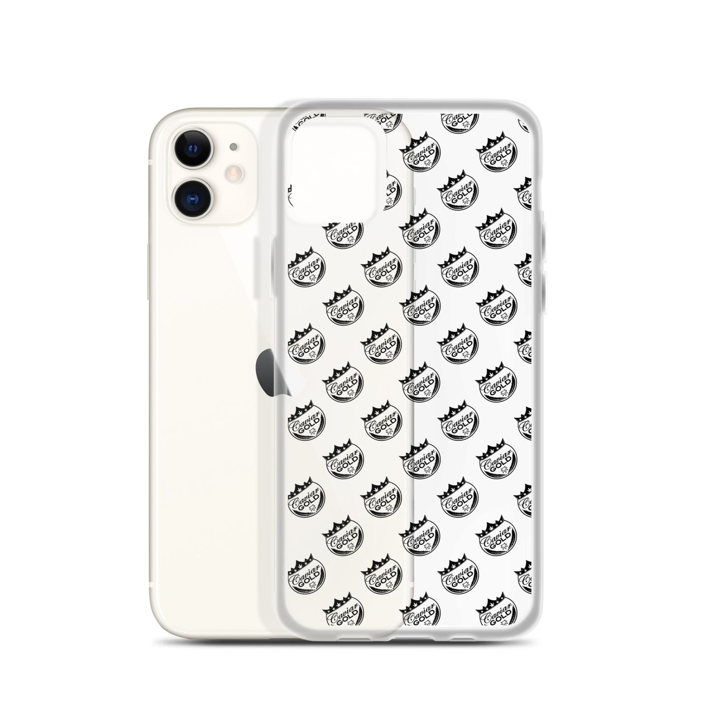 Caviar Gold Logo Repeat Clear Case for iPhone®