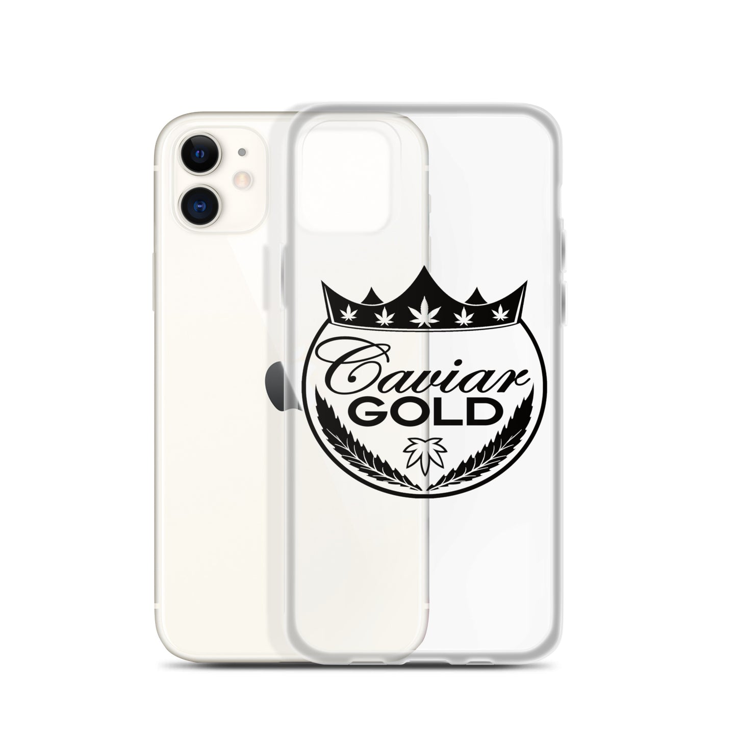 Caviar Gold Logo in Black Clear Case for iPhone®