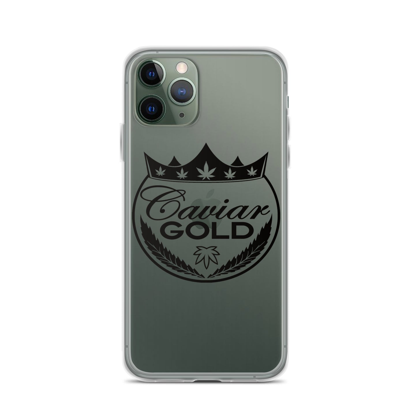 Caviar Gold Logo in Black Clear Case for iPhone®