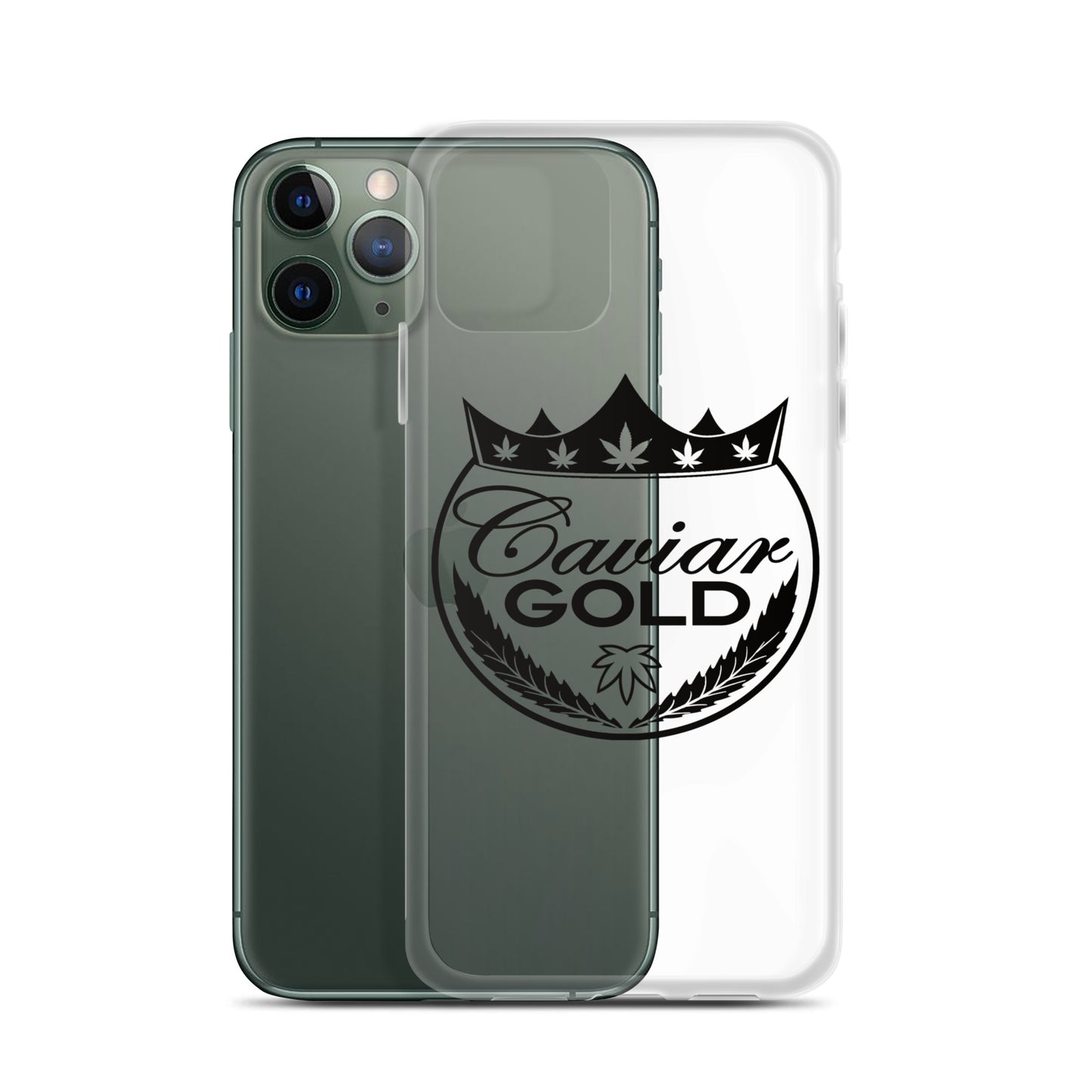 Caviar Gold Logo in Black Clear Case for iPhone®