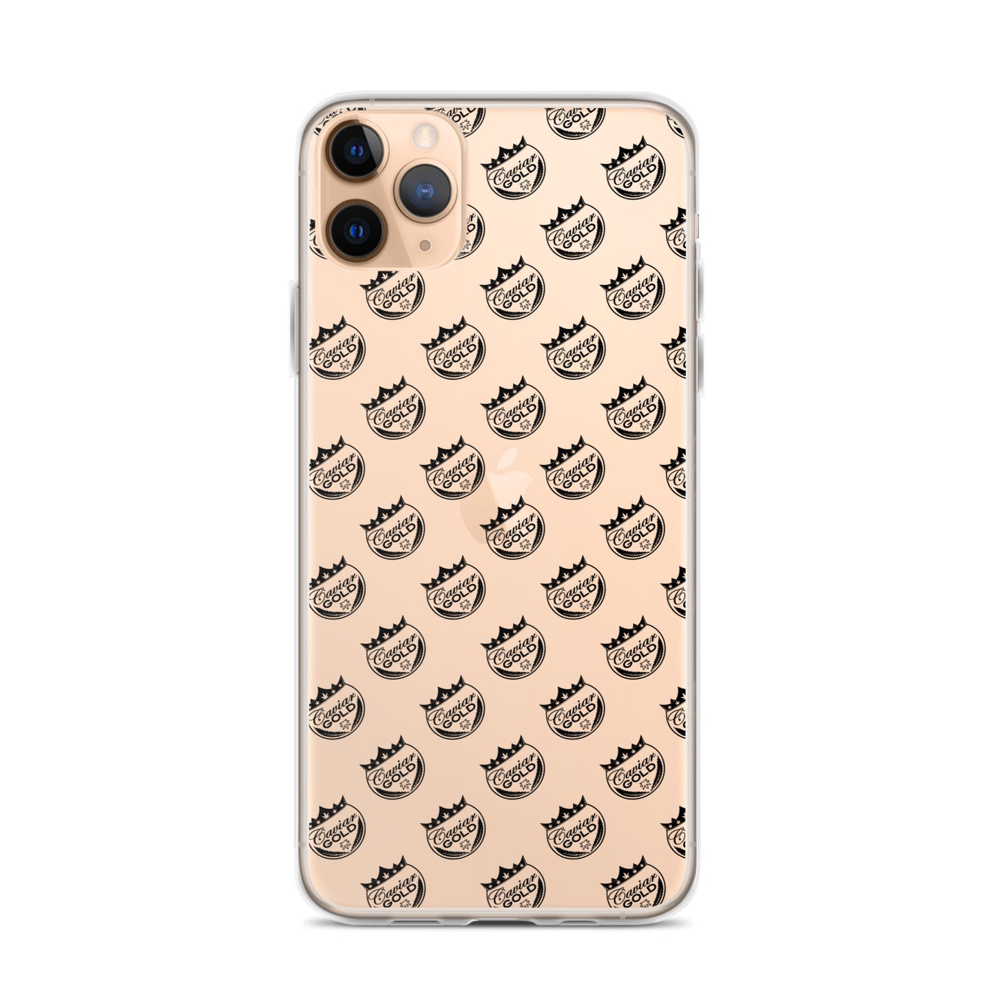 Caviar Gold Logo Repeat Clear Case for iPhone®