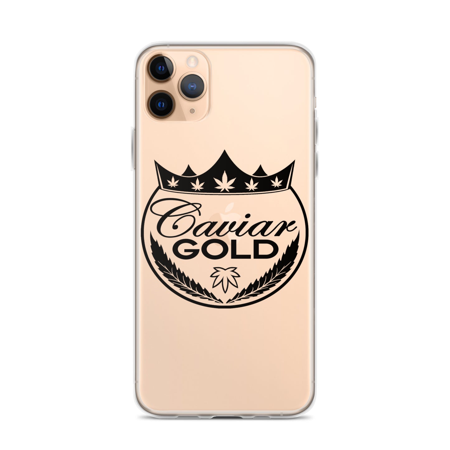 Caviar Gold Logo in Black Clear Case for iPhone®