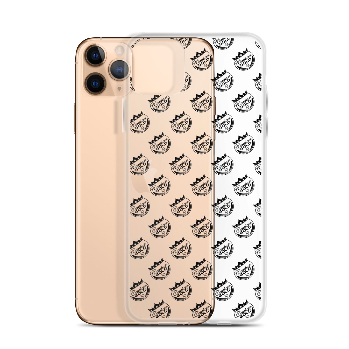 Caviar Gold Logo Repeat Clear Case for iPhone®