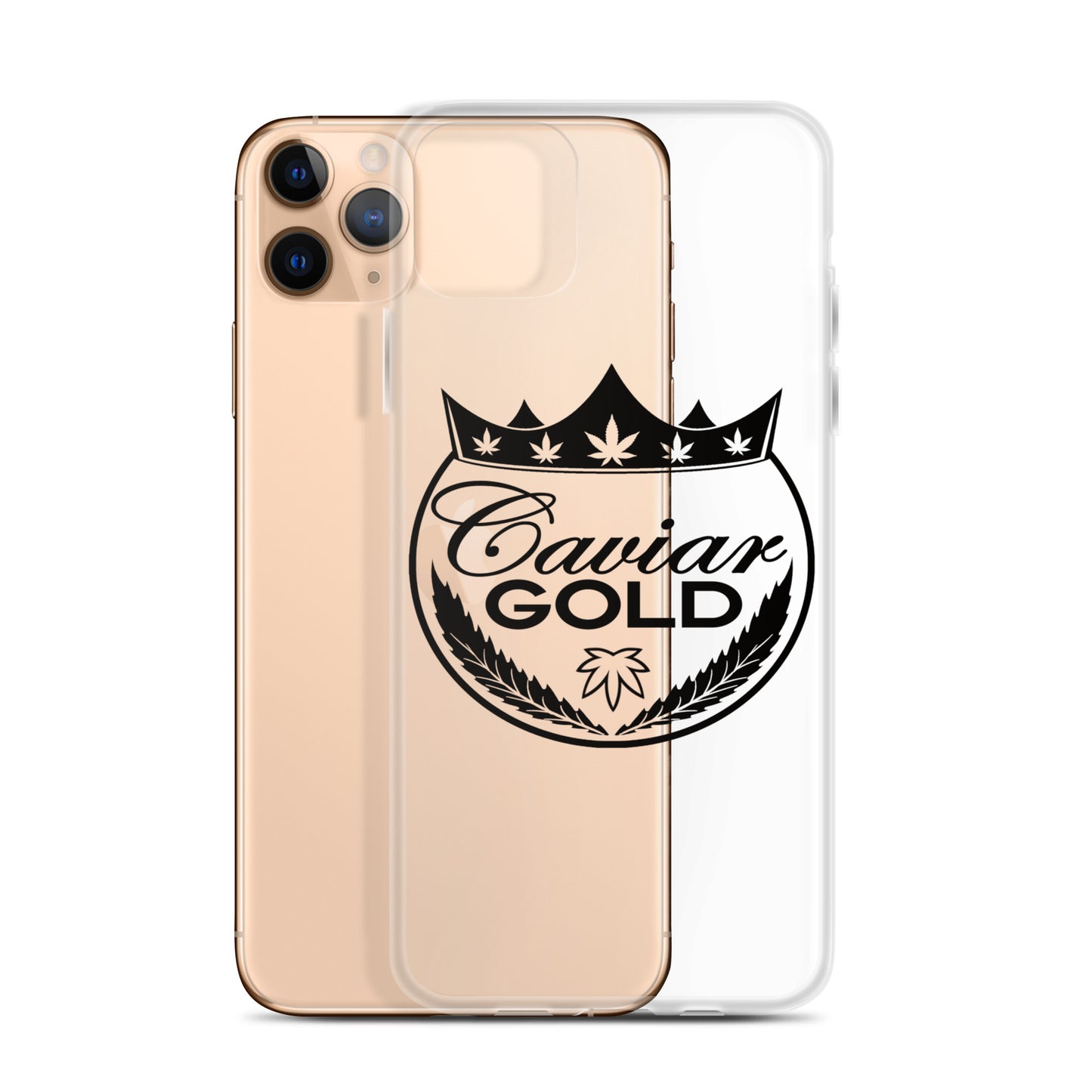 Caviar Gold Logo in Black Clear Case for iPhone®