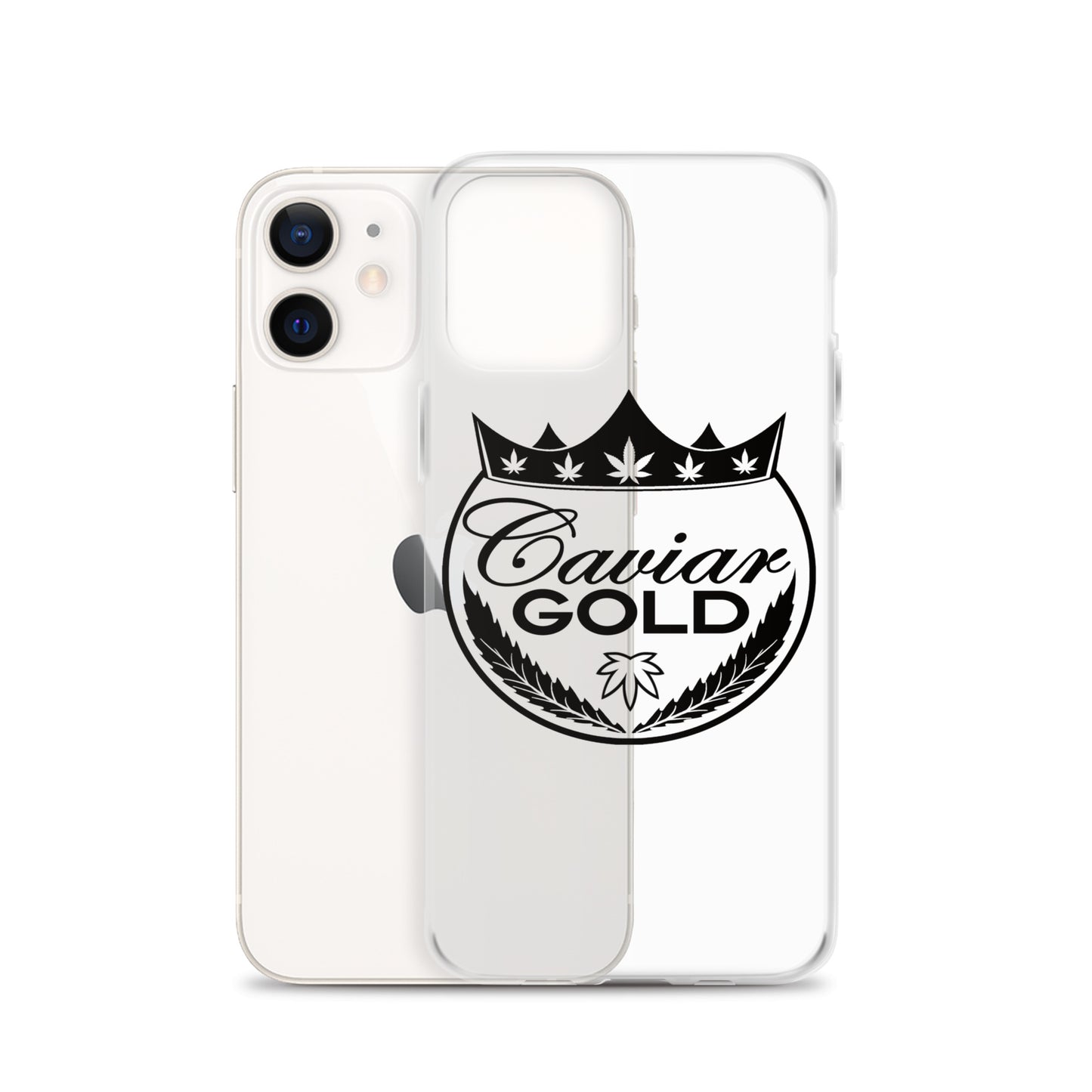 Caviar Gold Logo in Black Clear Case for iPhone®