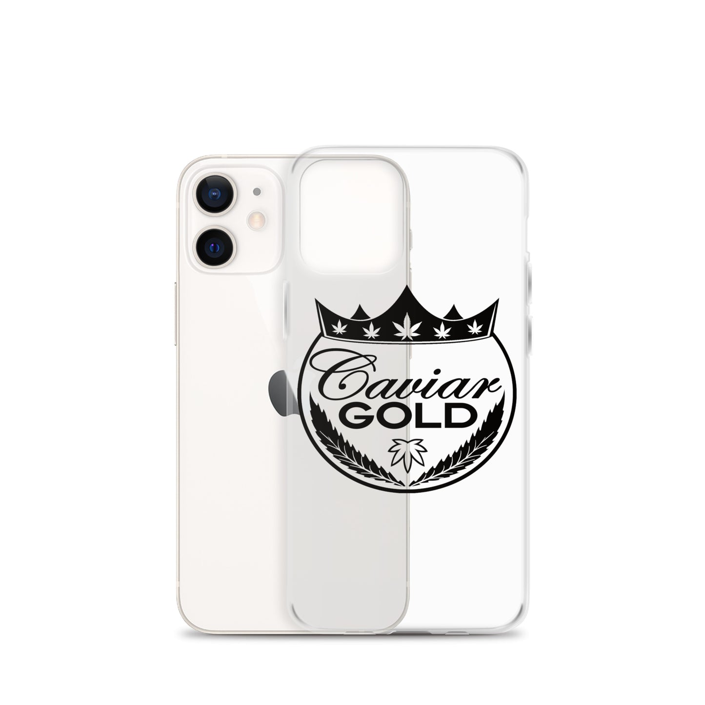 Caviar Gold Logo in Black Clear Case for iPhone®