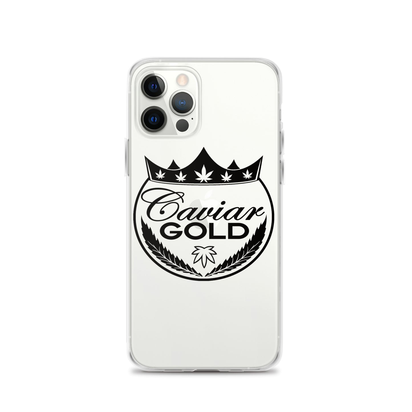 Caviar Gold Logo in Black Clear Case for iPhone®