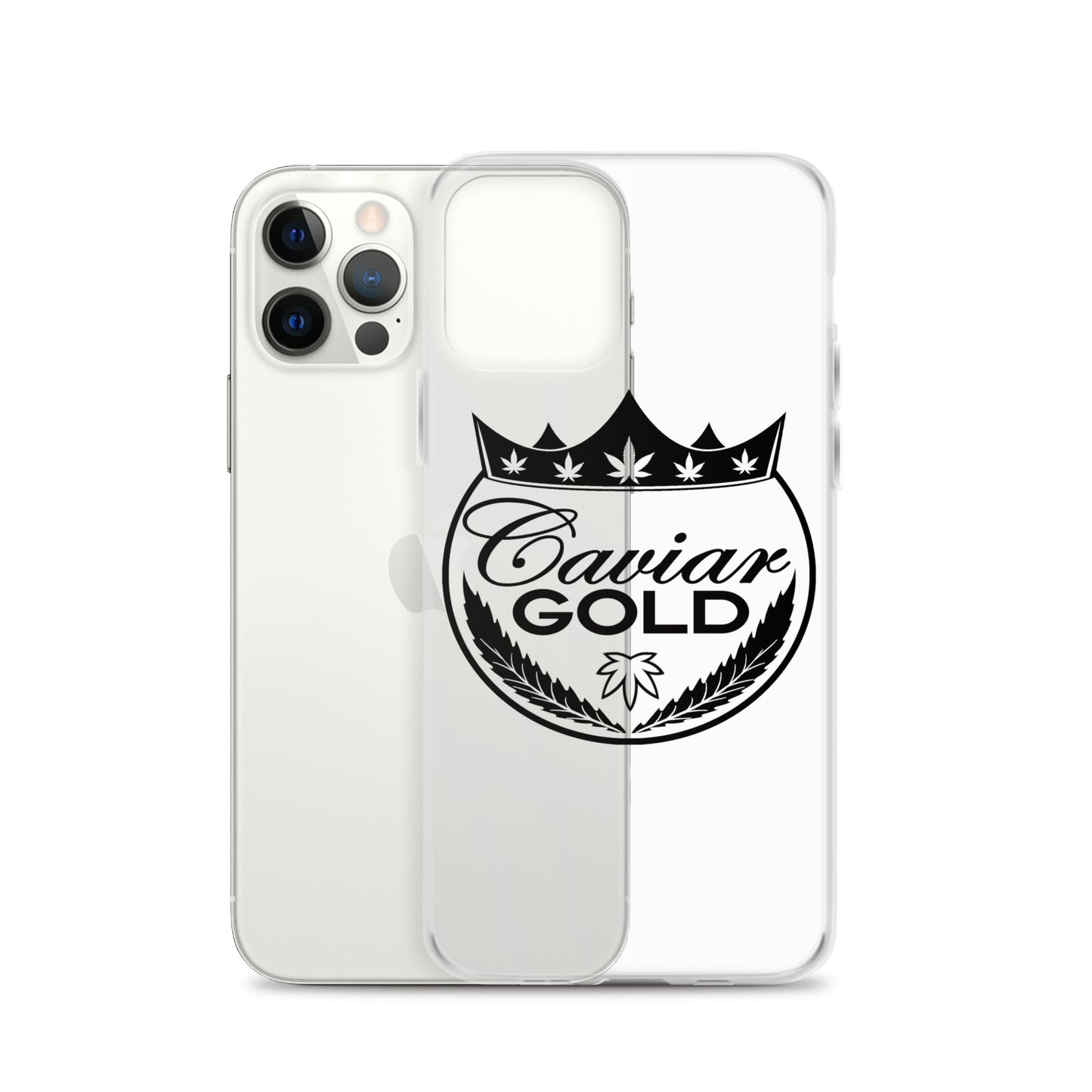 Caviar Gold Logo in Black Clear Case for iPhone®