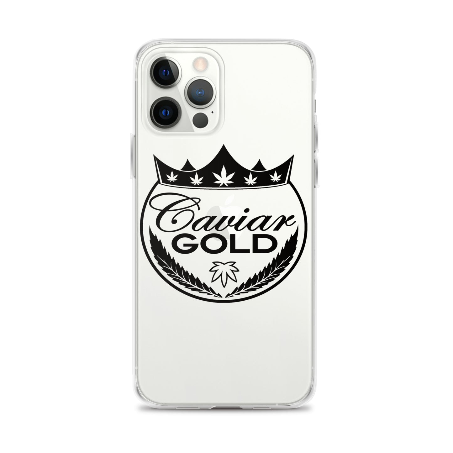 Caviar Gold Logo in Black Clear Case for iPhone®