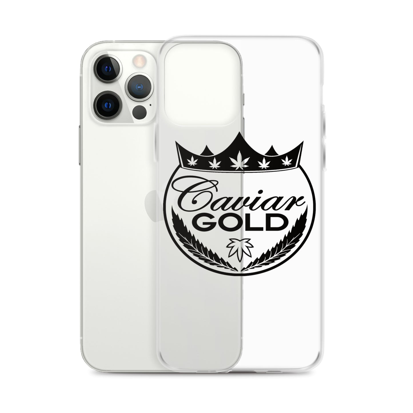 Caviar Gold Logo in Black Clear Case for iPhone®