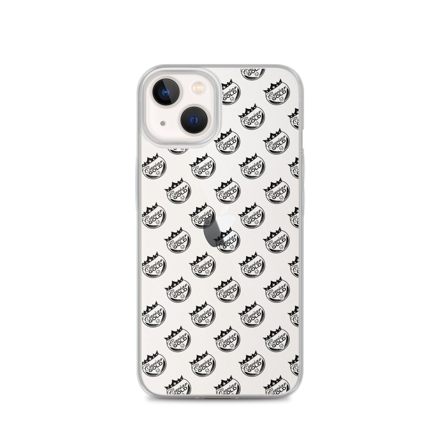 Caviar Gold Logo Repeat Clear Case for iPhone®