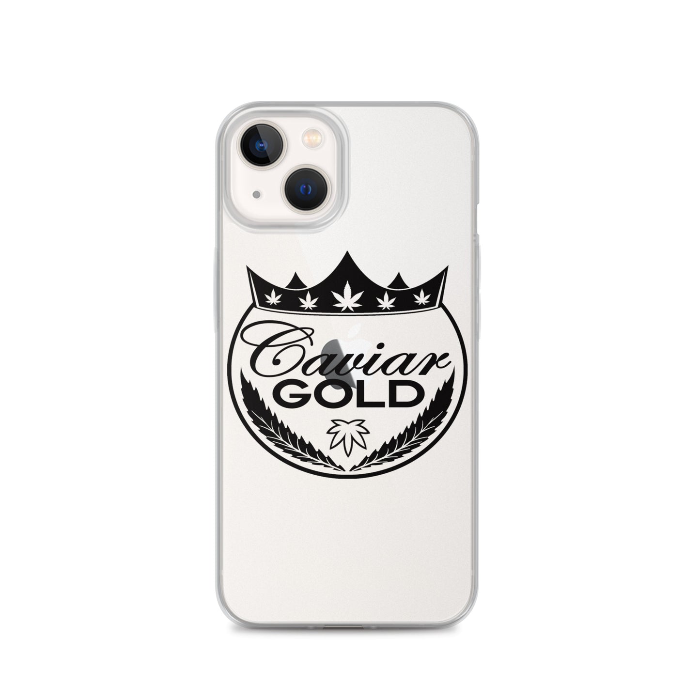 Caviar Gold Logo in Black Clear Case for iPhone®