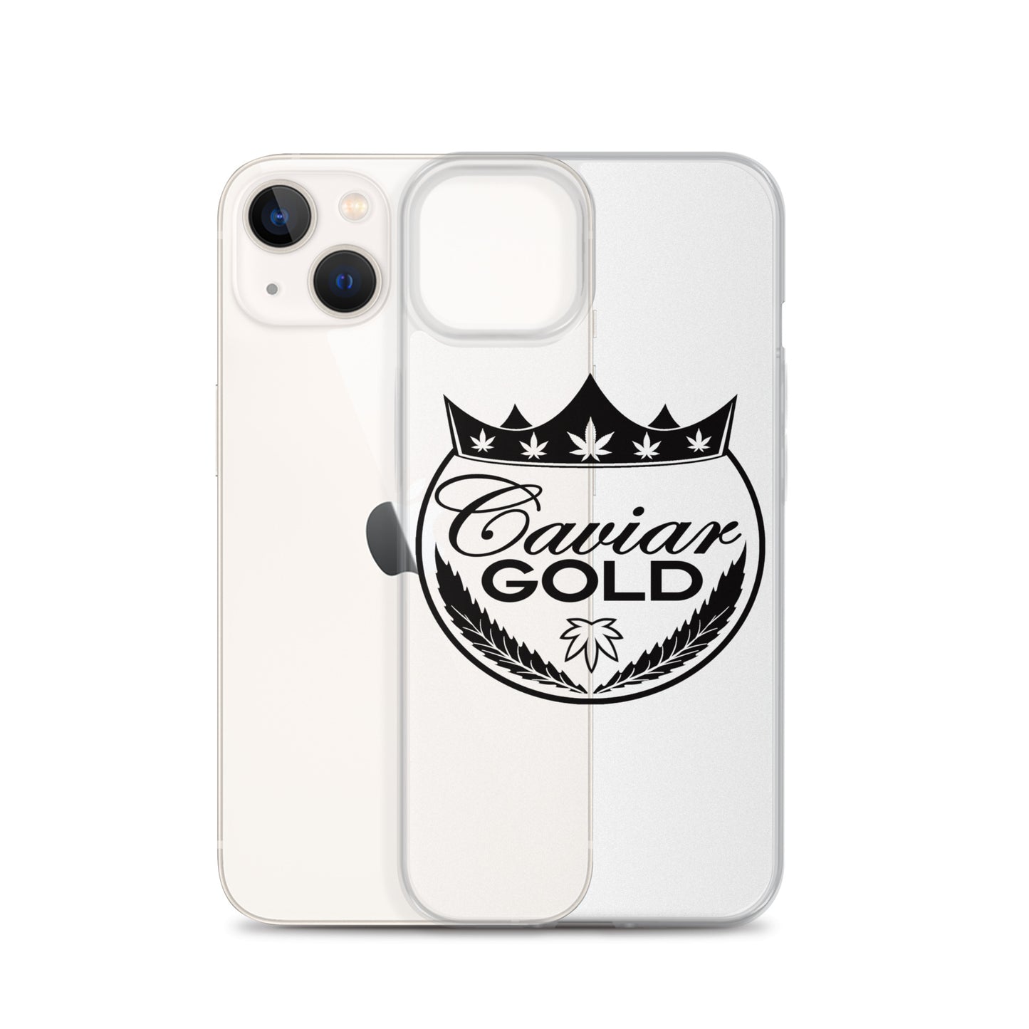 Caviar Gold Logo in Black Clear Case for iPhone®