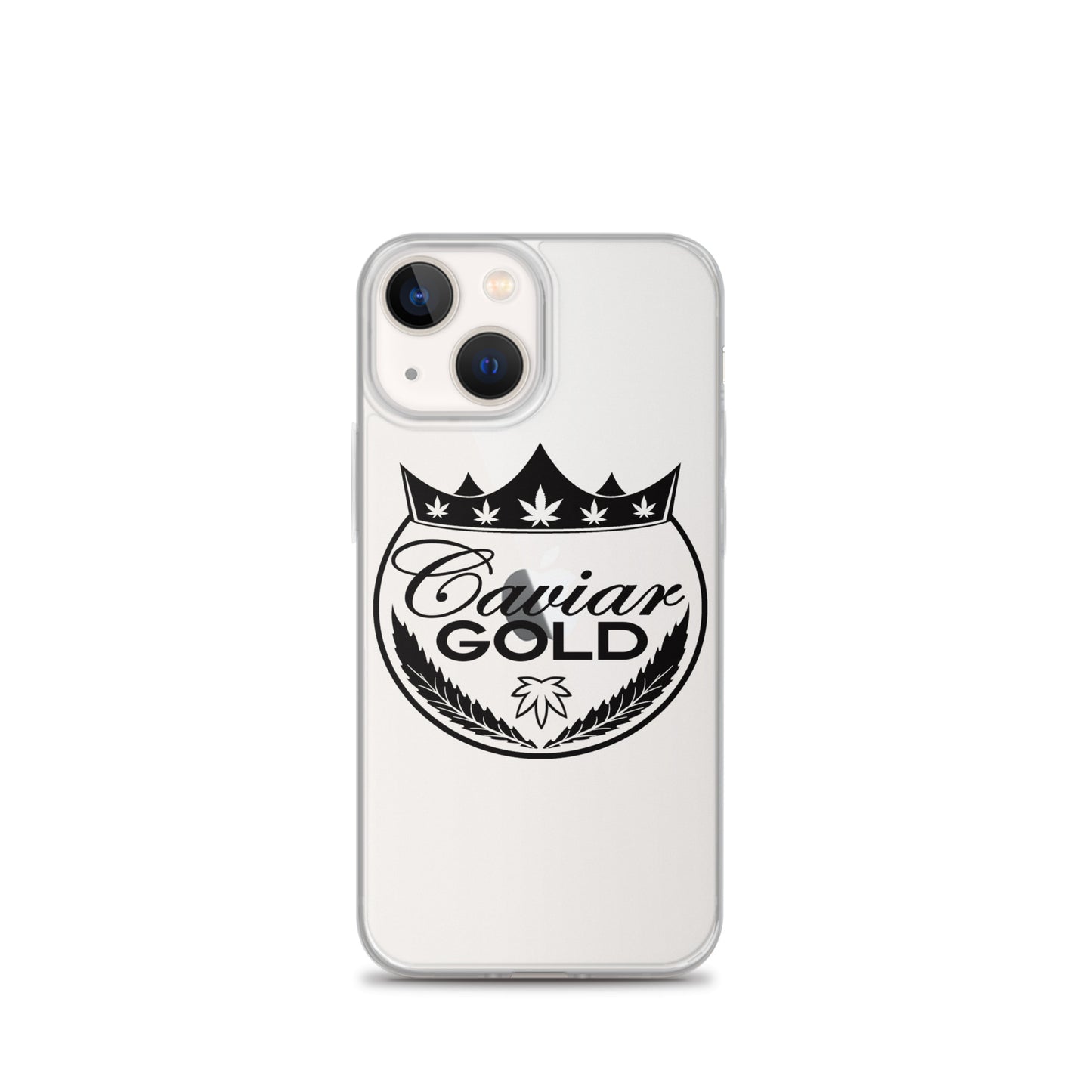 Caviar Gold Logo in Black Clear Case for iPhone®