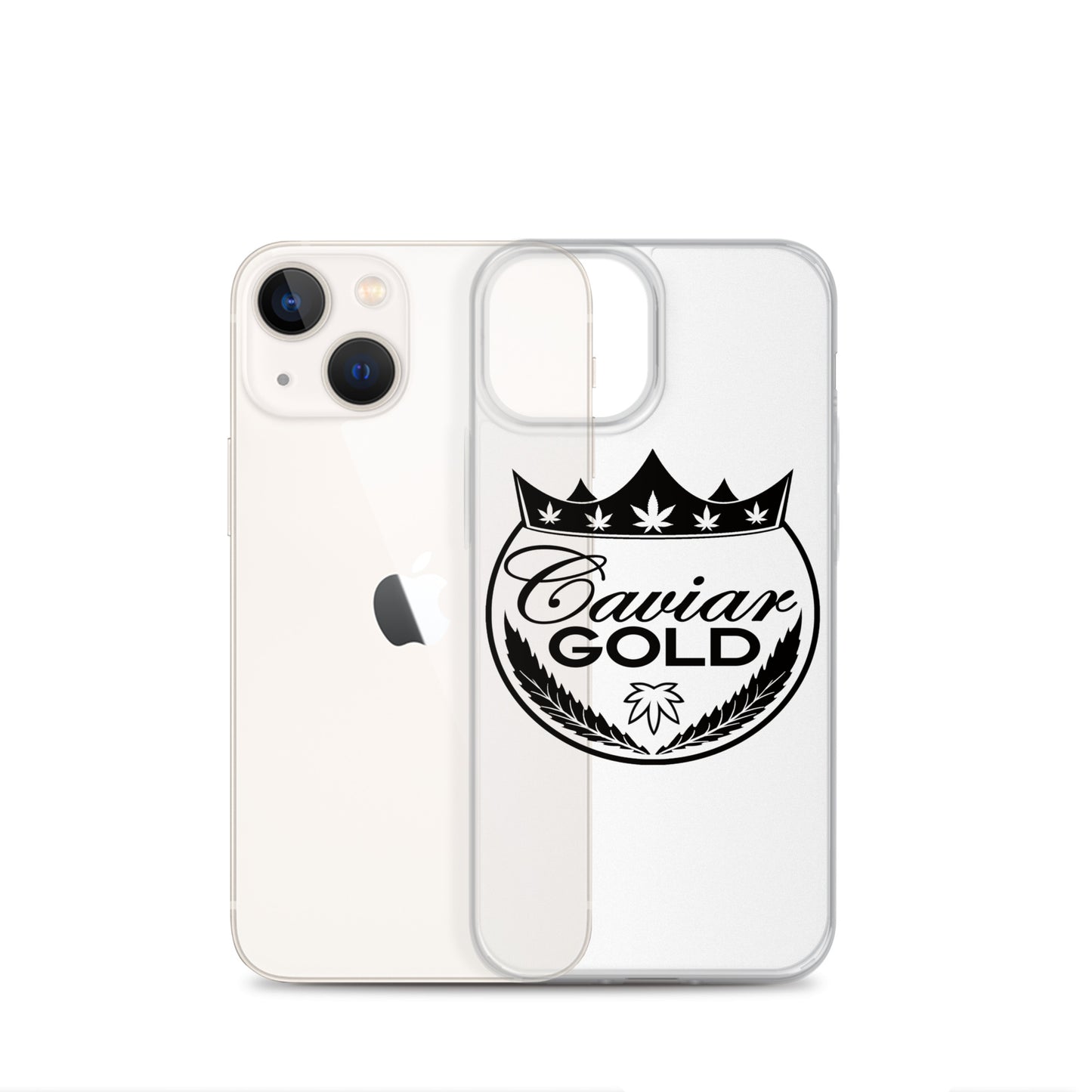 Caviar Gold Logo in Black Clear Case for iPhone®