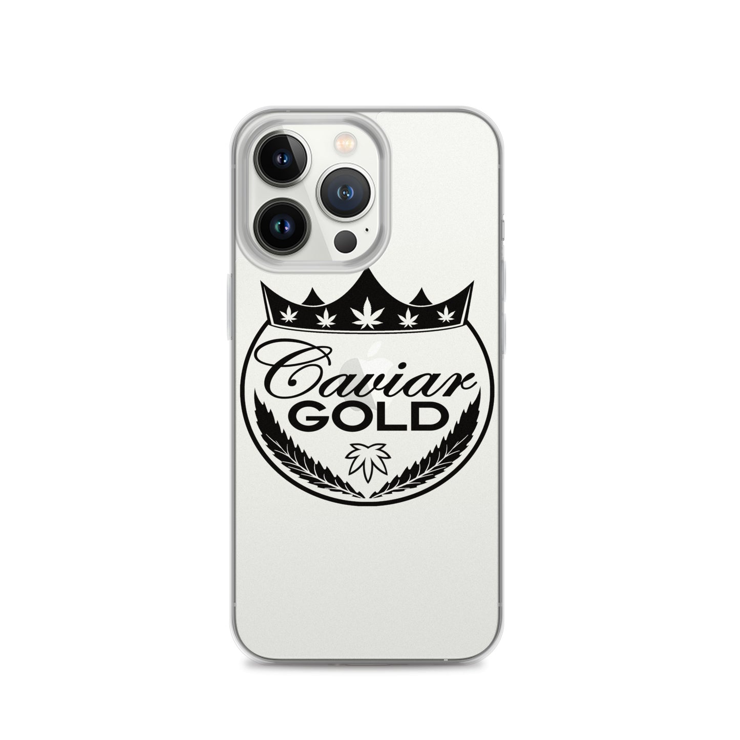 Caviar Gold Logo in Black Clear Case for iPhone®