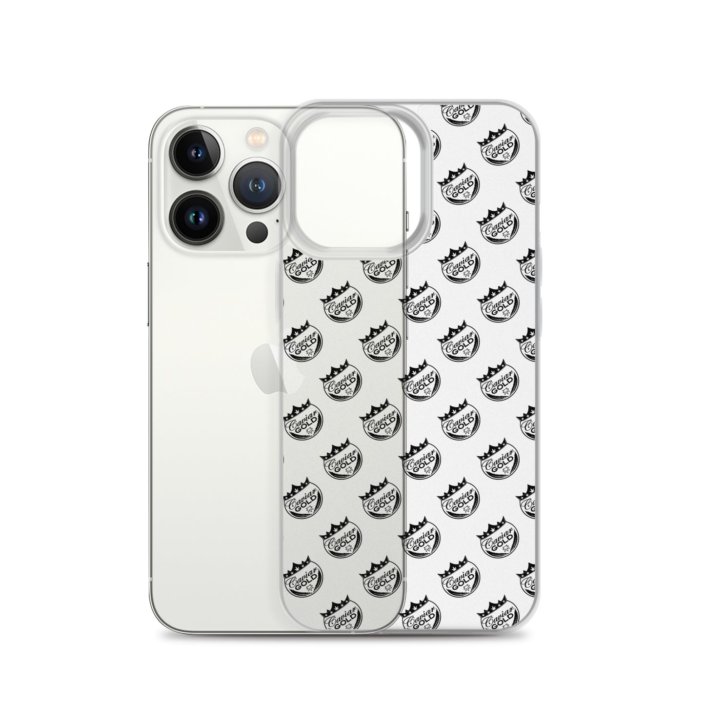 Caviar Gold Logo Repeat Clear Case for iPhone®