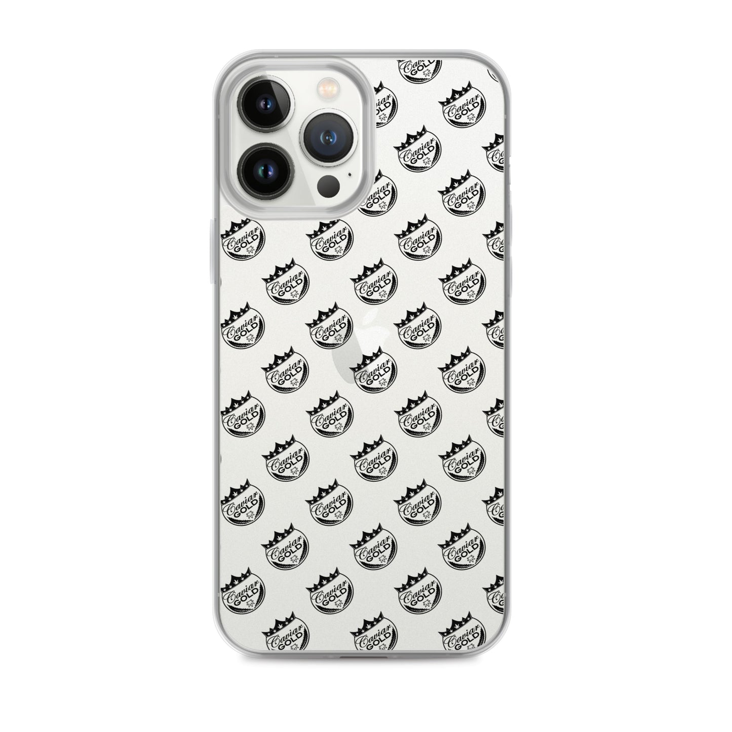 Caviar Gold Logo Repeat Clear Case for iPhone®