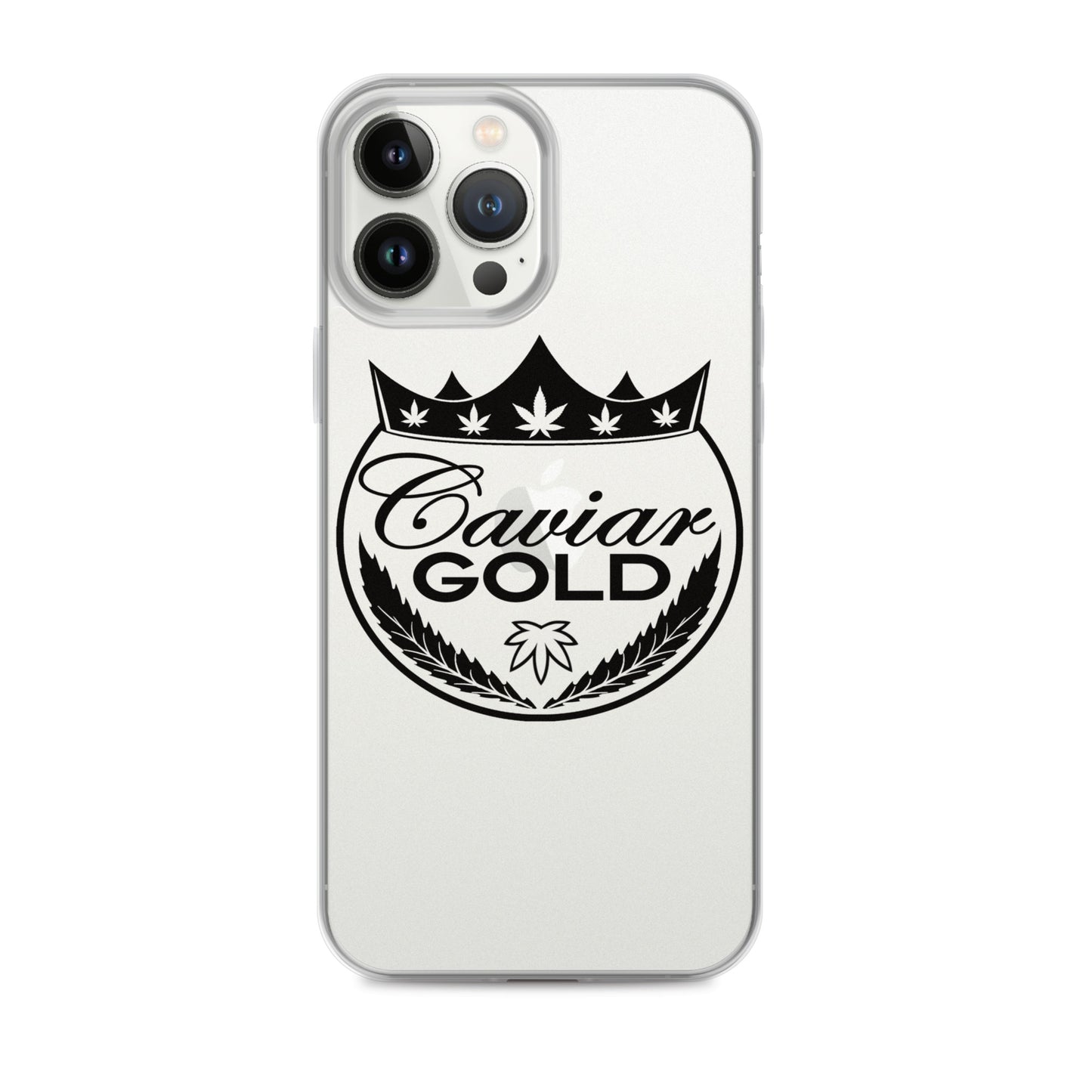 Caviar Gold Logo in Black Clear Case for iPhone®