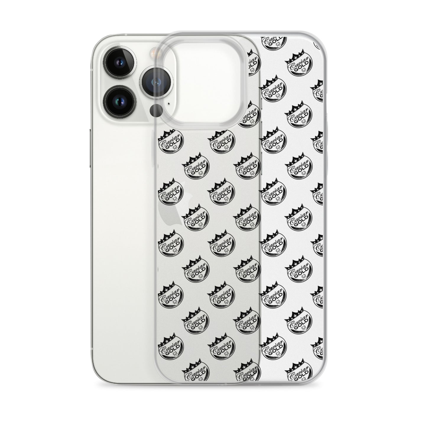 Caviar Gold Logo Repeat Clear Case for iPhone®