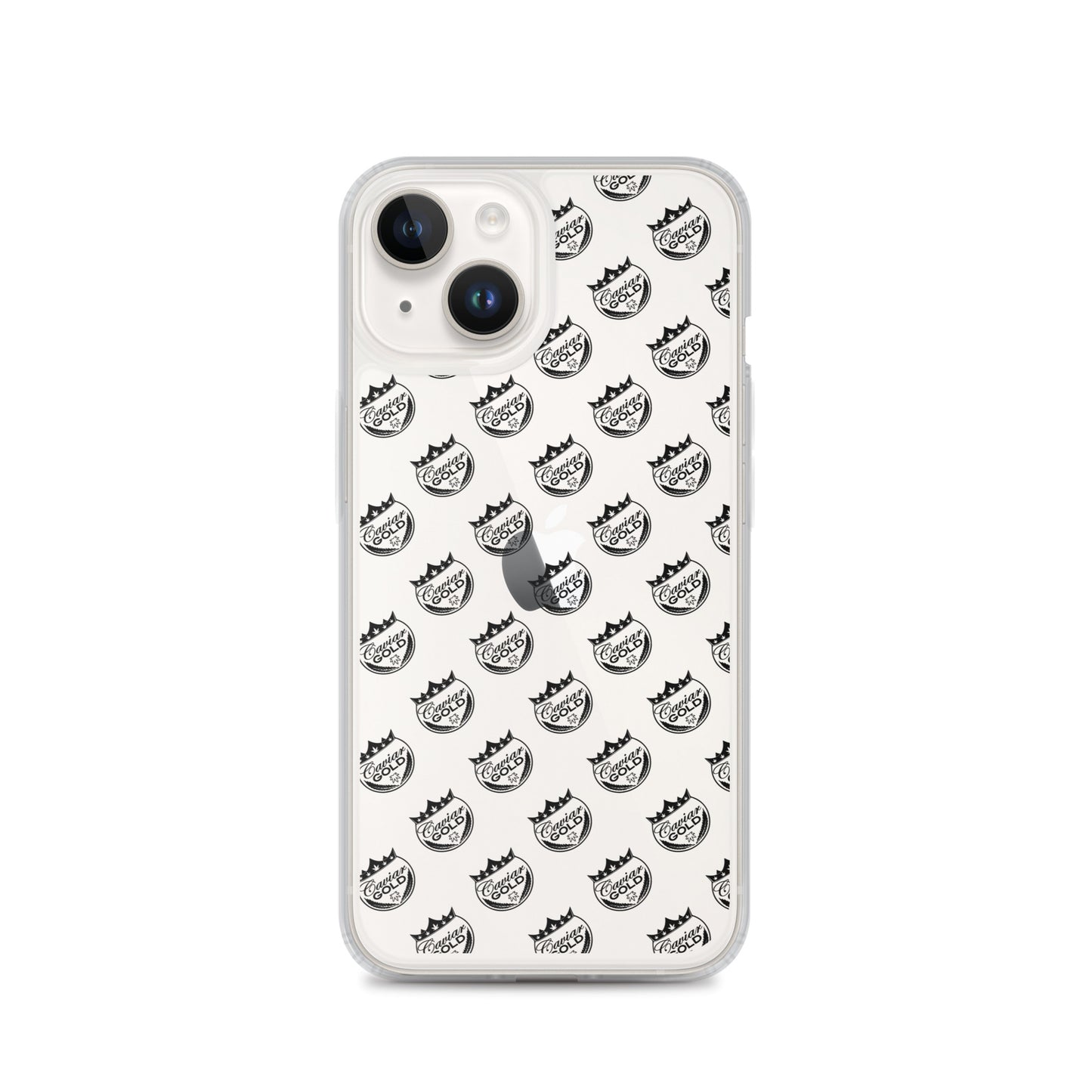 Caviar Gold Logo Repeat Clear Case for iPhone®