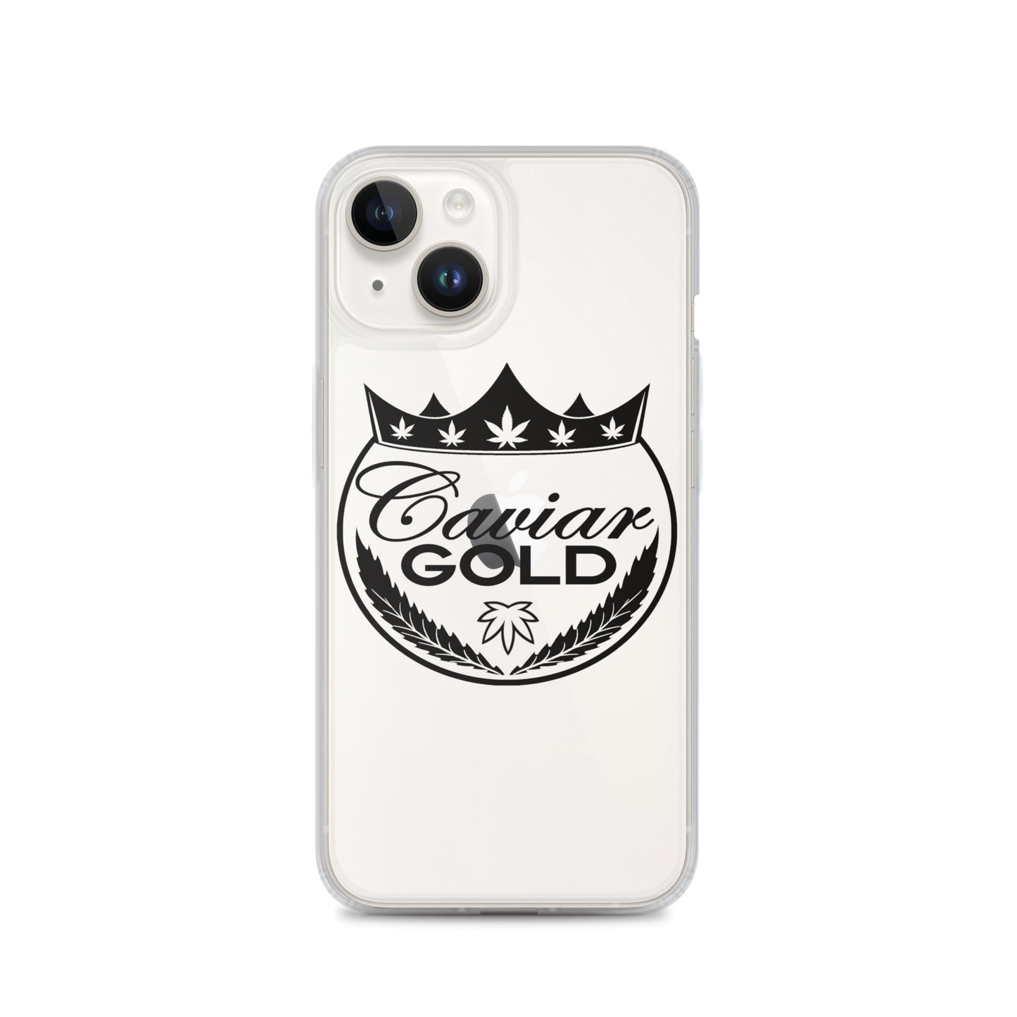 Caviar Gold Logo in Black Clear Case for iPhone®