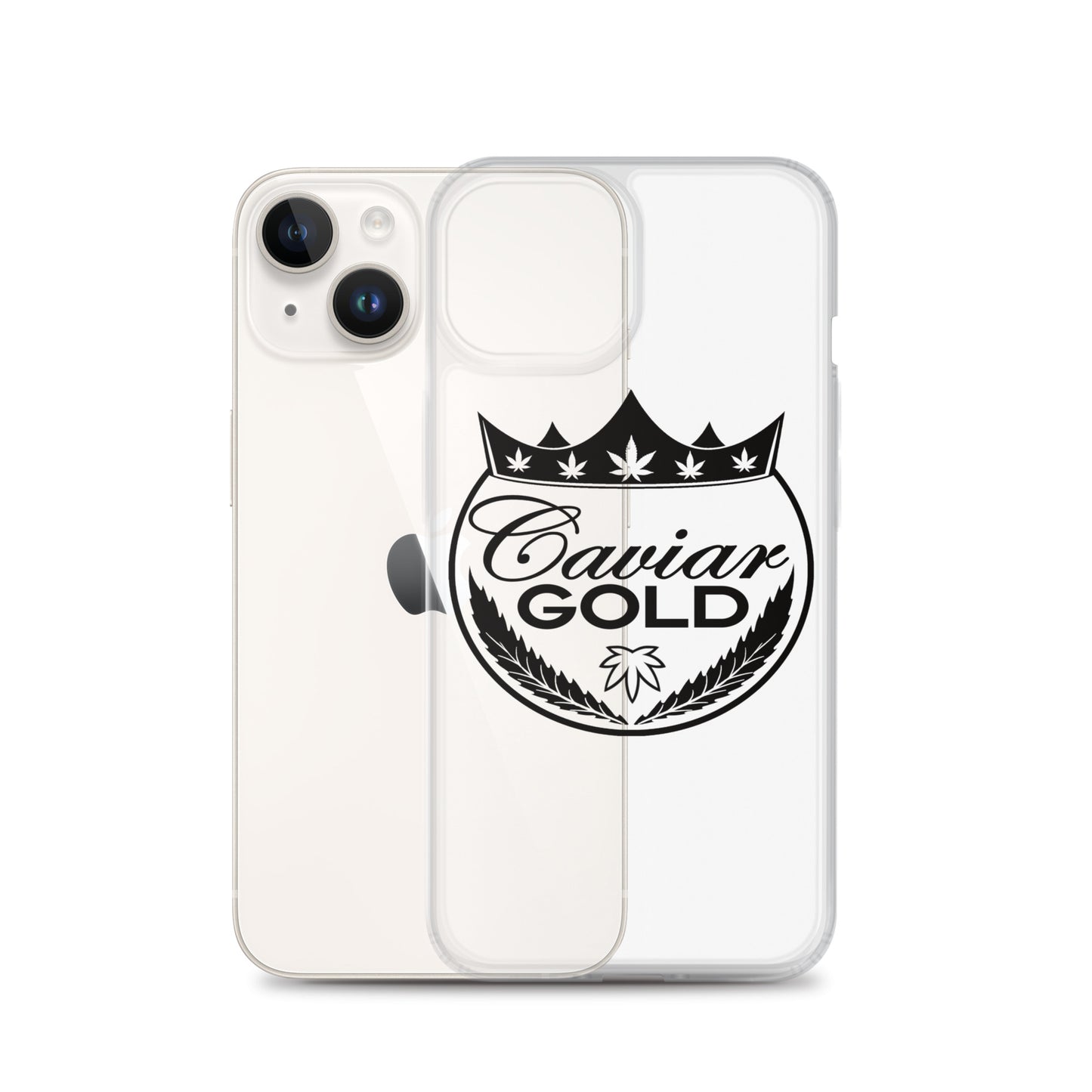 Caviar Gold Logo in Black Clear Case for iPhone®