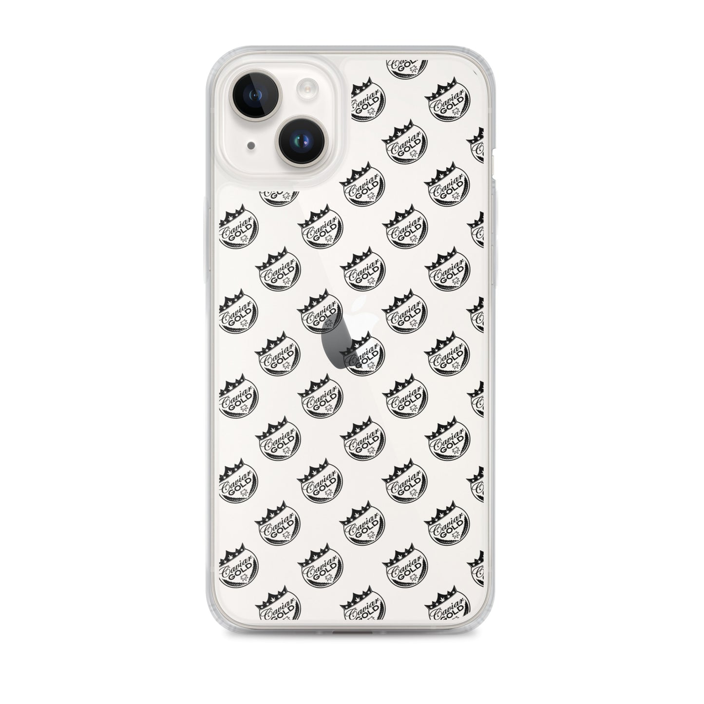 Caviar Gold Logo Repeat Clear Case for iPhone®