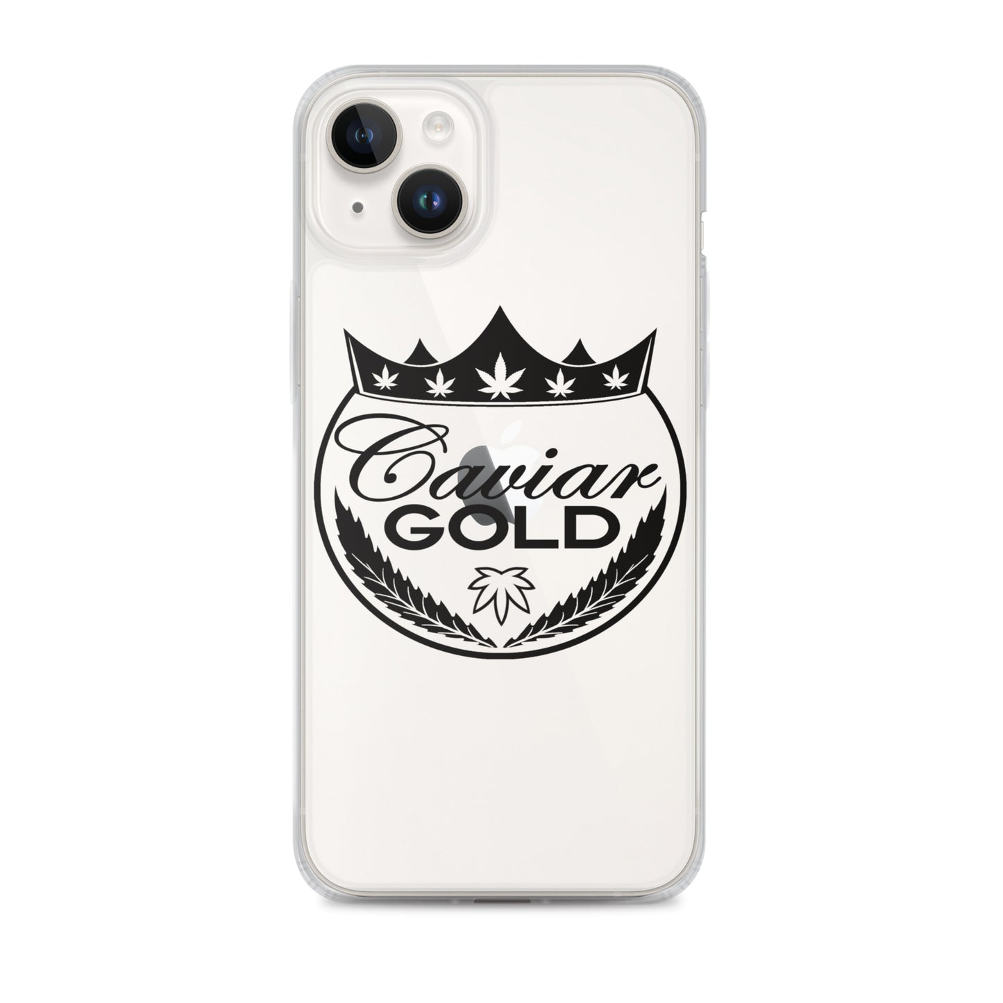 Caviar Gold Logo in Black Clear Case for iPhone®