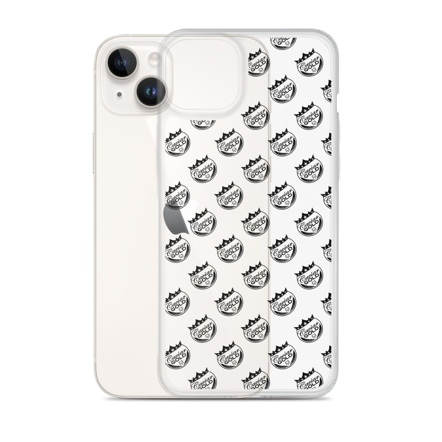 Caviar Gold Logo Repeat Clear Case for iPhone®