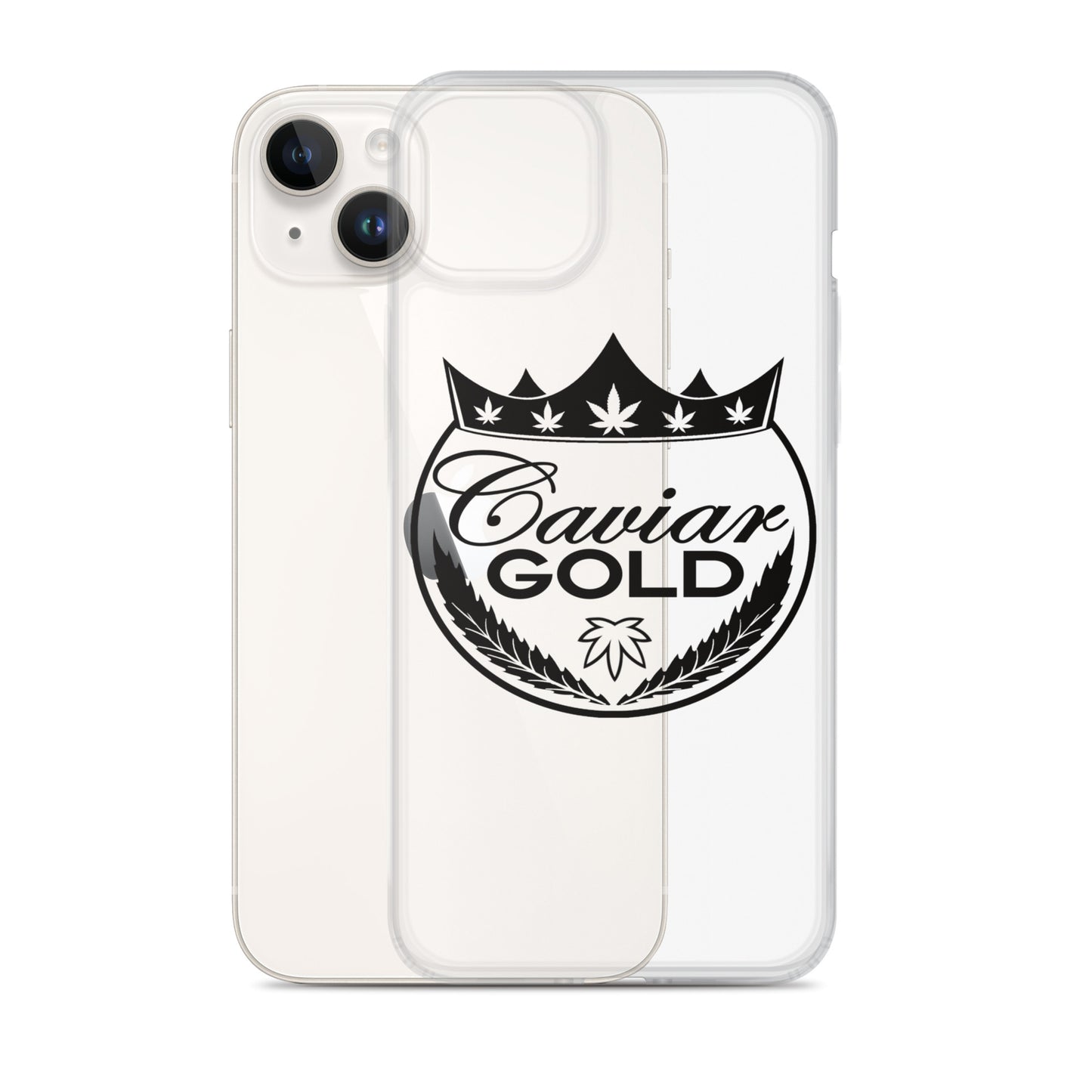 Caviar Gold Logo in Black Clear Case for iPhone®