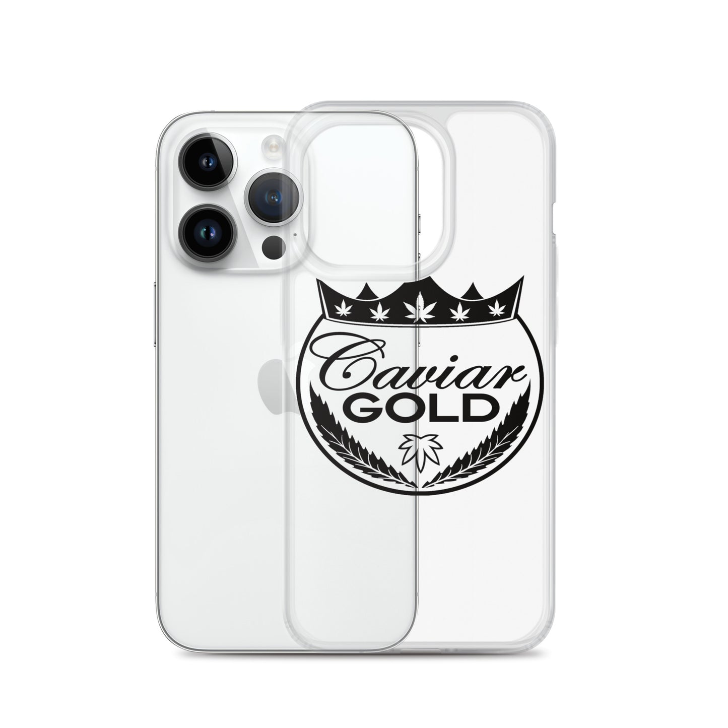 Caviar Gold Logo in Black Clear Case for iPhone®