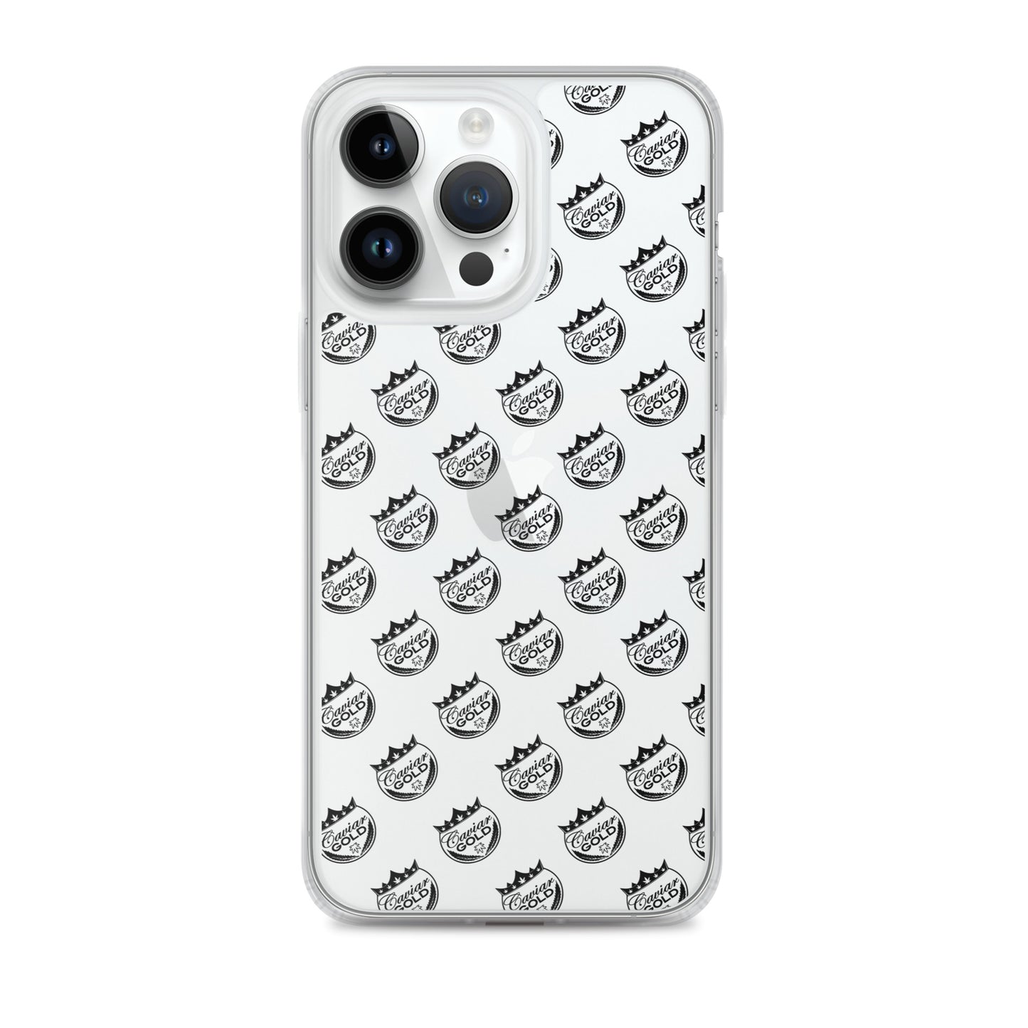 Caviar Gold Logo Repeat Clear Case for iPhone®