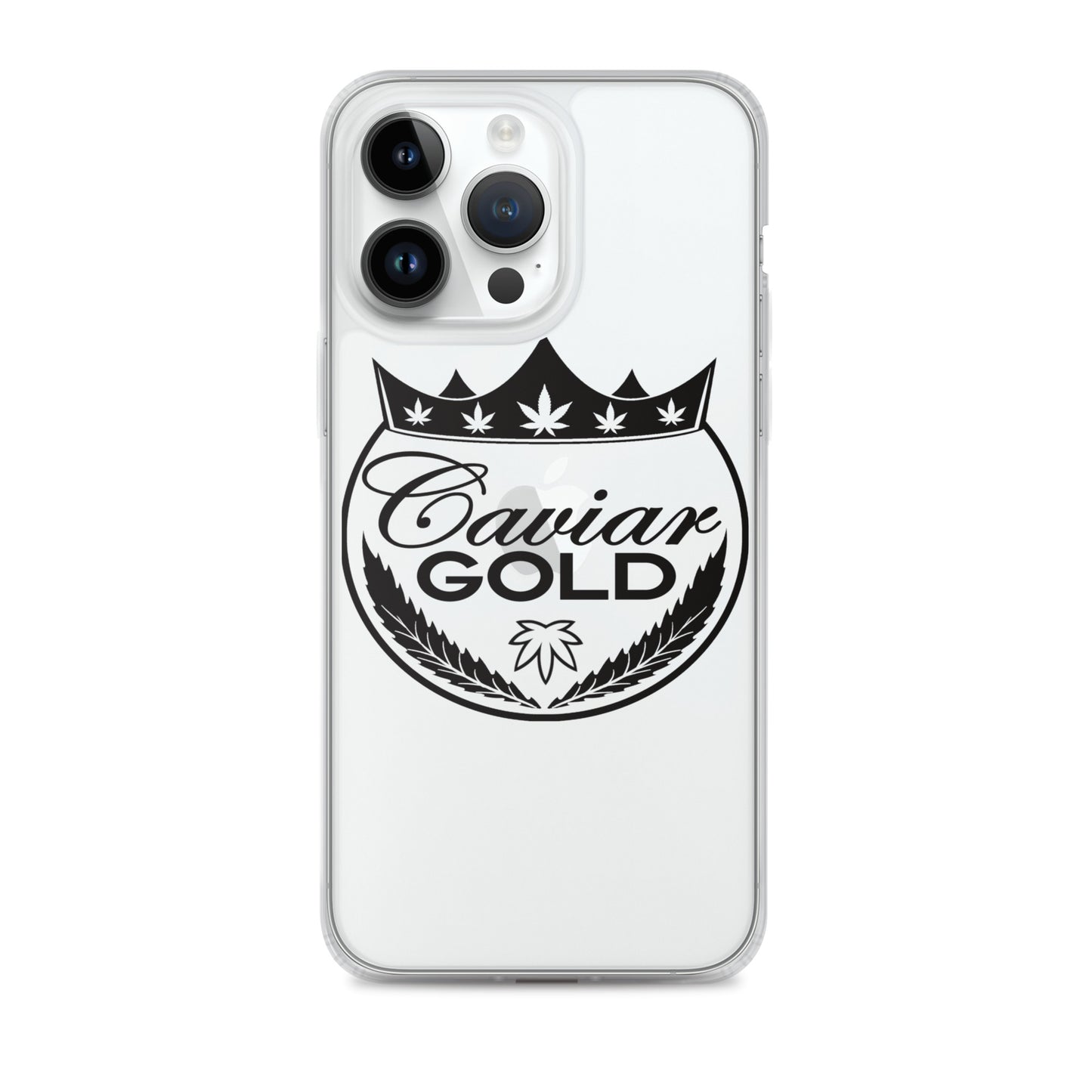 Caviar Gold Logo in Black Clear Case for iPhone®