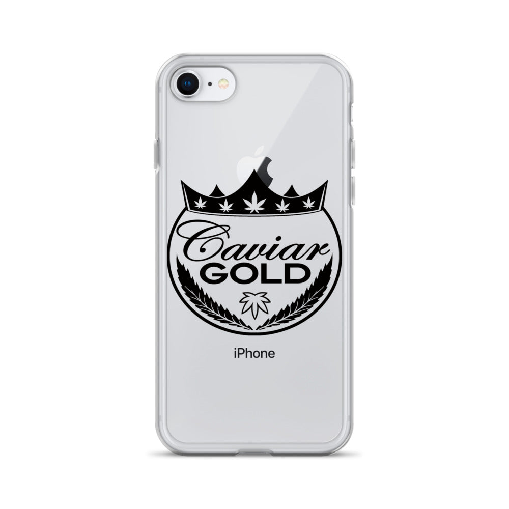 Caviar Gold Logo in Black Clear Case for iPhone®