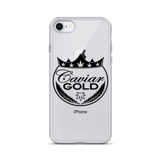 Caviar Gold Logo in Black Clear Case for iPhone®