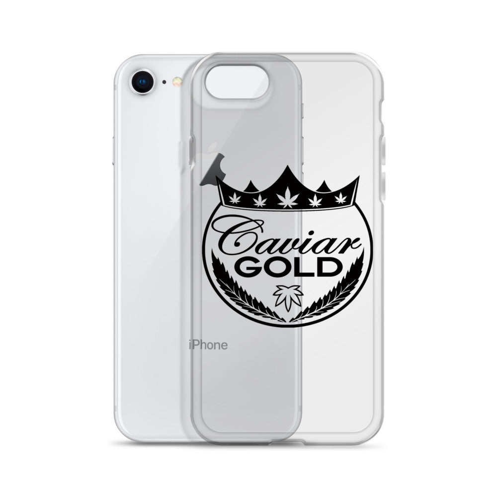 Caviar Gold Logo in Black Clear Case for iPhone®