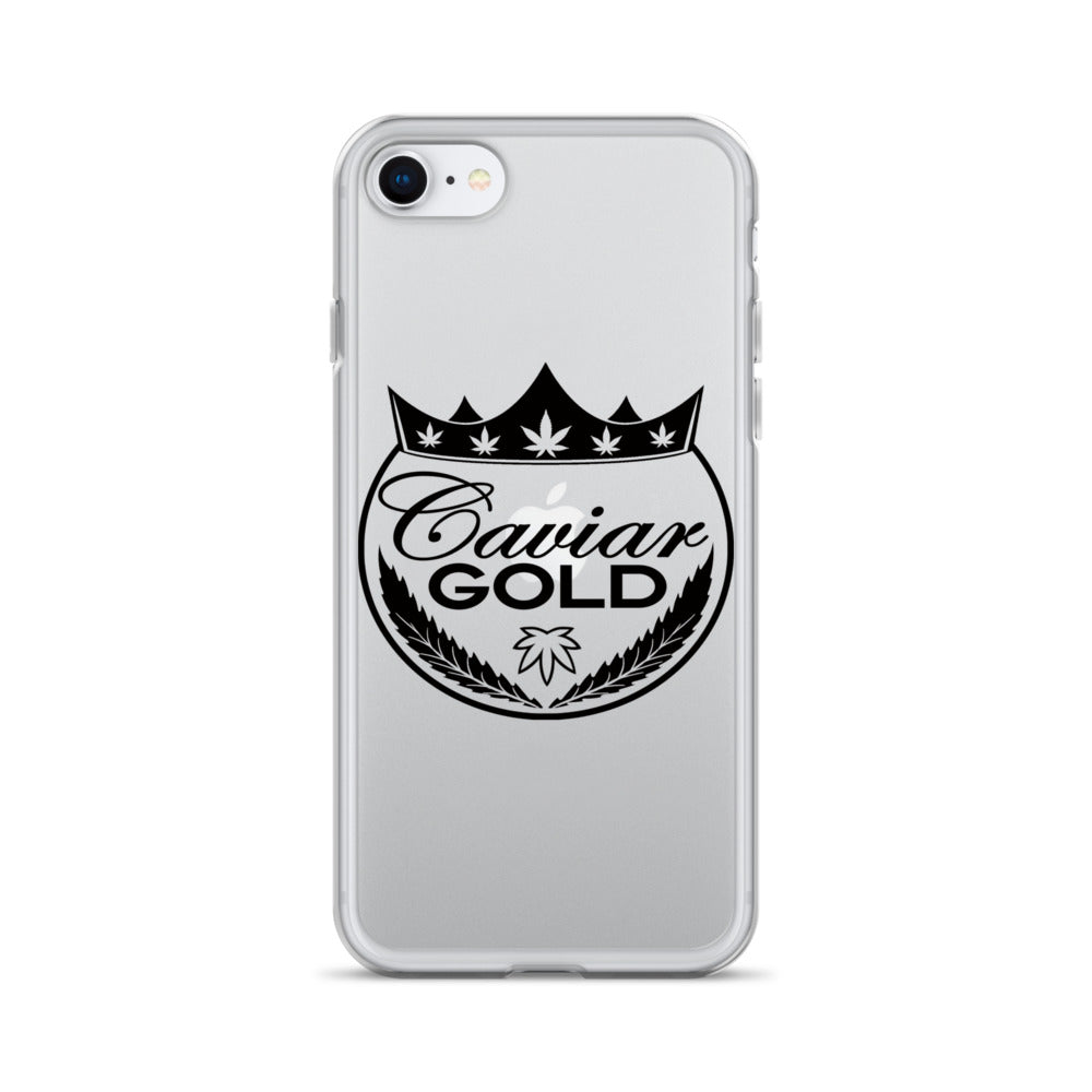 Caviar Gold Logo in Black Clear Case for iPhone®