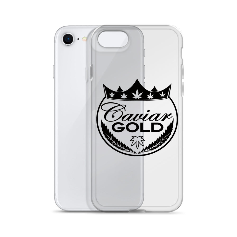 Caviar Gold Logo in Black Clear Case for iPhone®