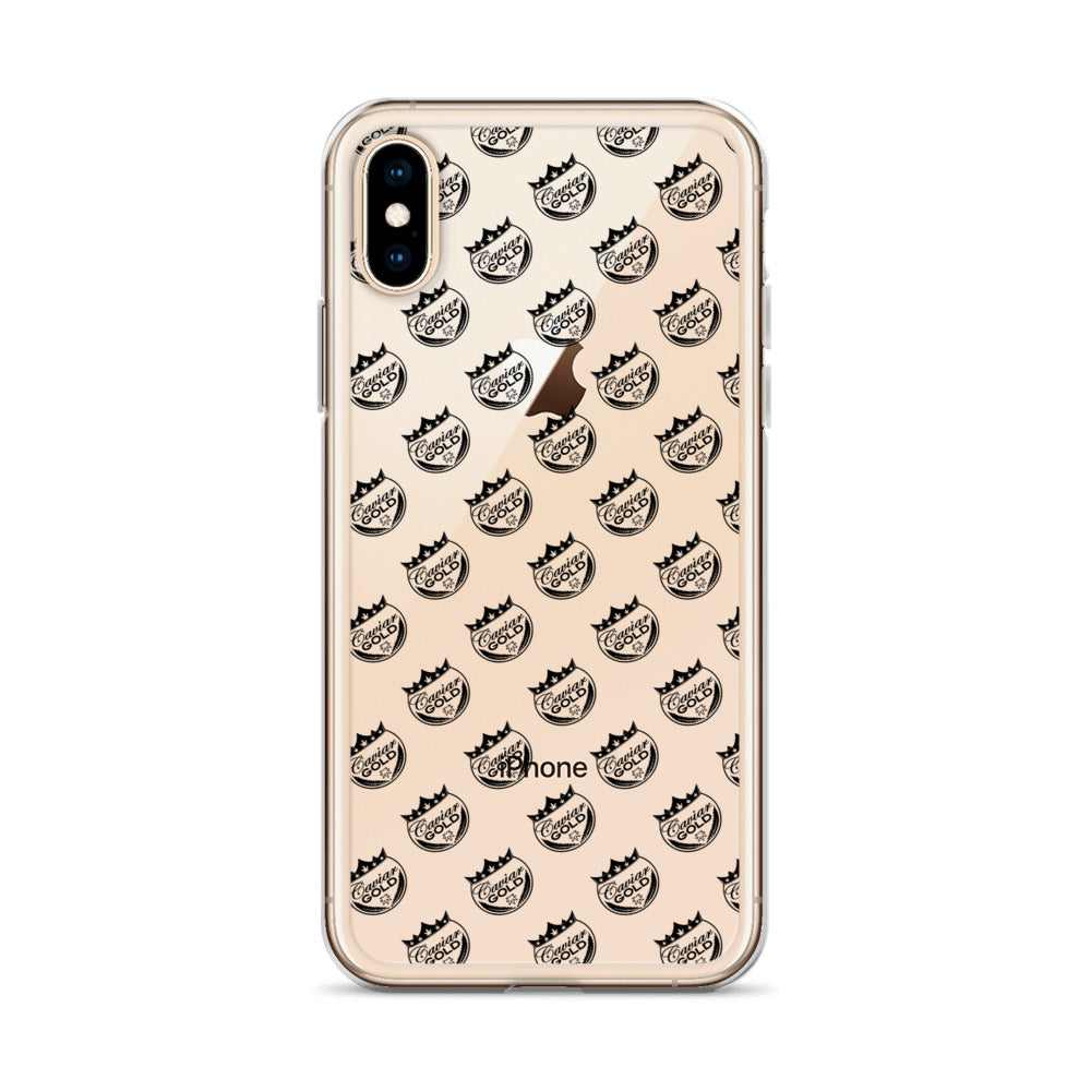 Caviar Gold Logo Repeat Clear Case for iPhone®