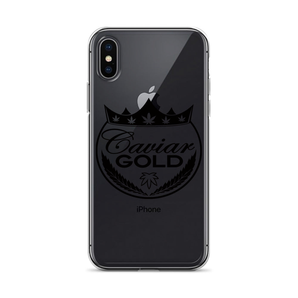 Caviar Gold Logo in Black Clear Case for iPhone®