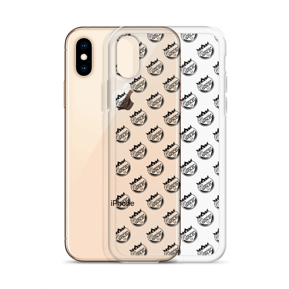 Caviar Gold Logo Repeat Clear Case for iPhone®