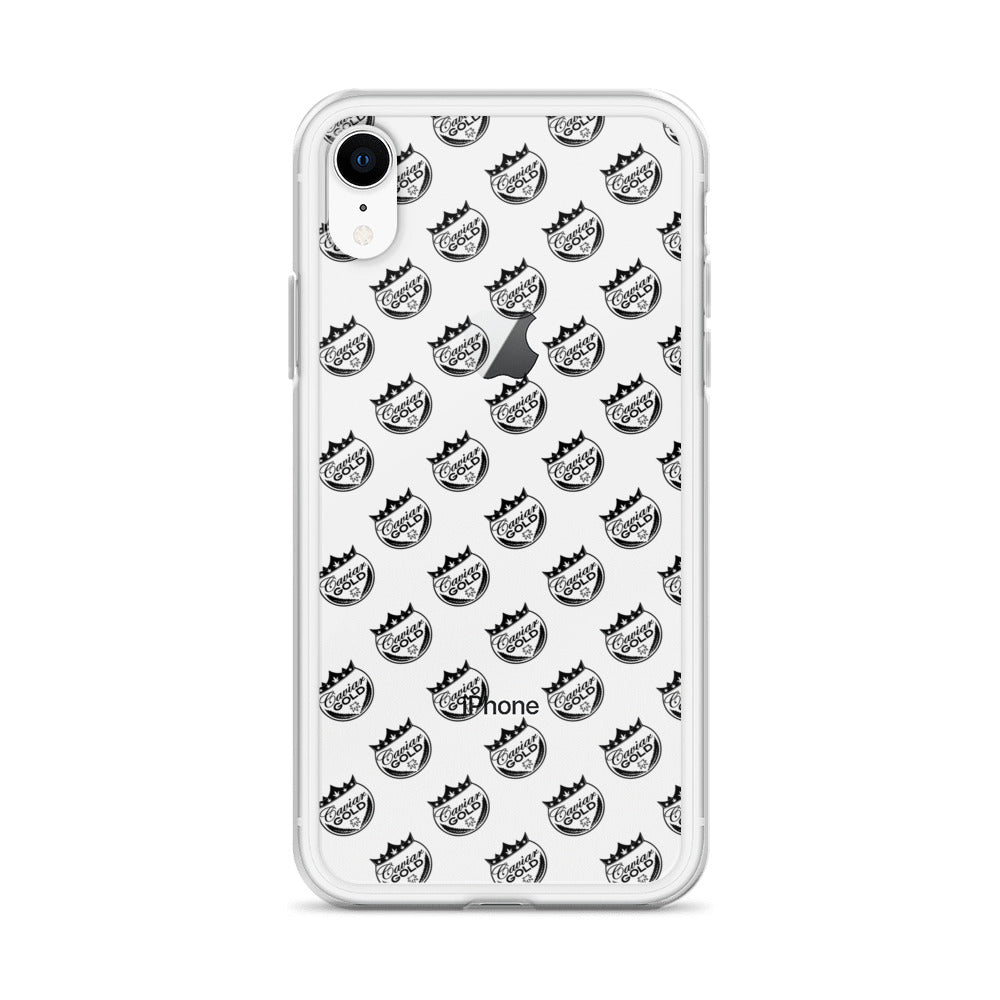 Caviar Gold Logo Repeat Clear Case for iPhone®