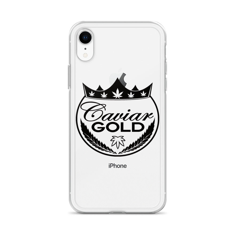 Caviar Gold Logo in Black Clear Case for iPhone®