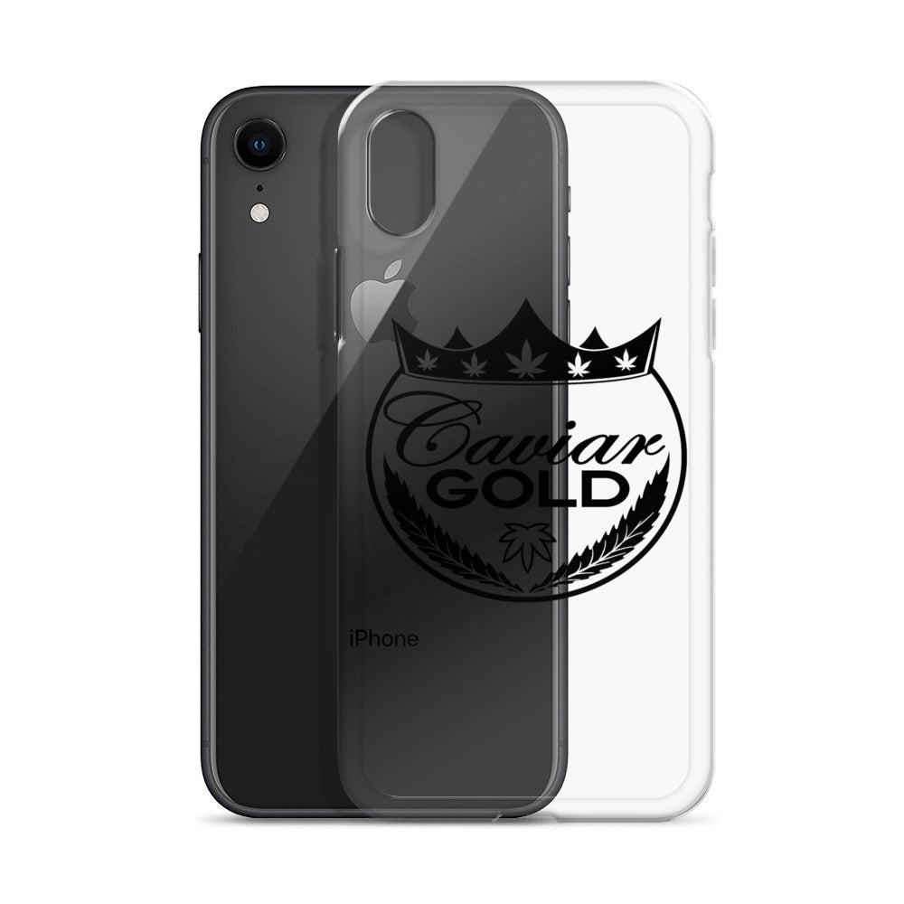 Caviar Gold Logo in Black Clear Case for iPhone®