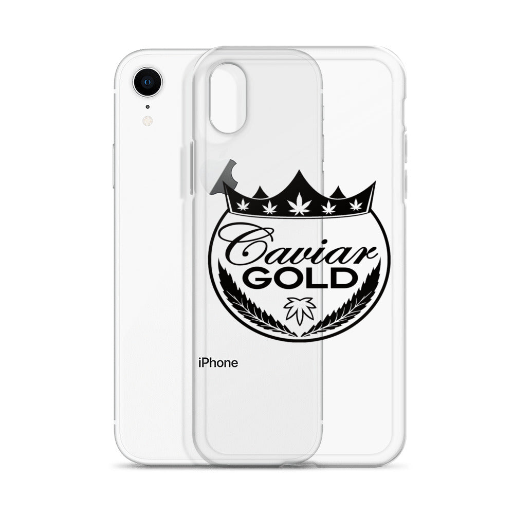 Caviar Gold Logo in Black Clear Case for iPhone®